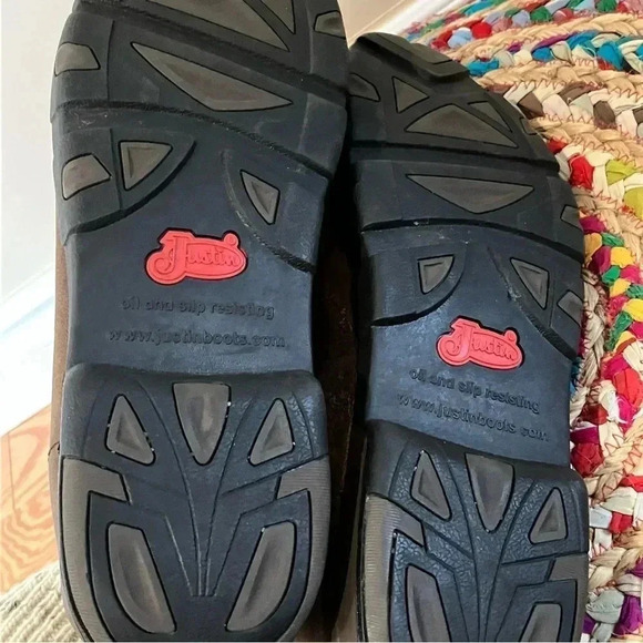 Justin brown leather ankle  boots shoes - Picture 5 of 5